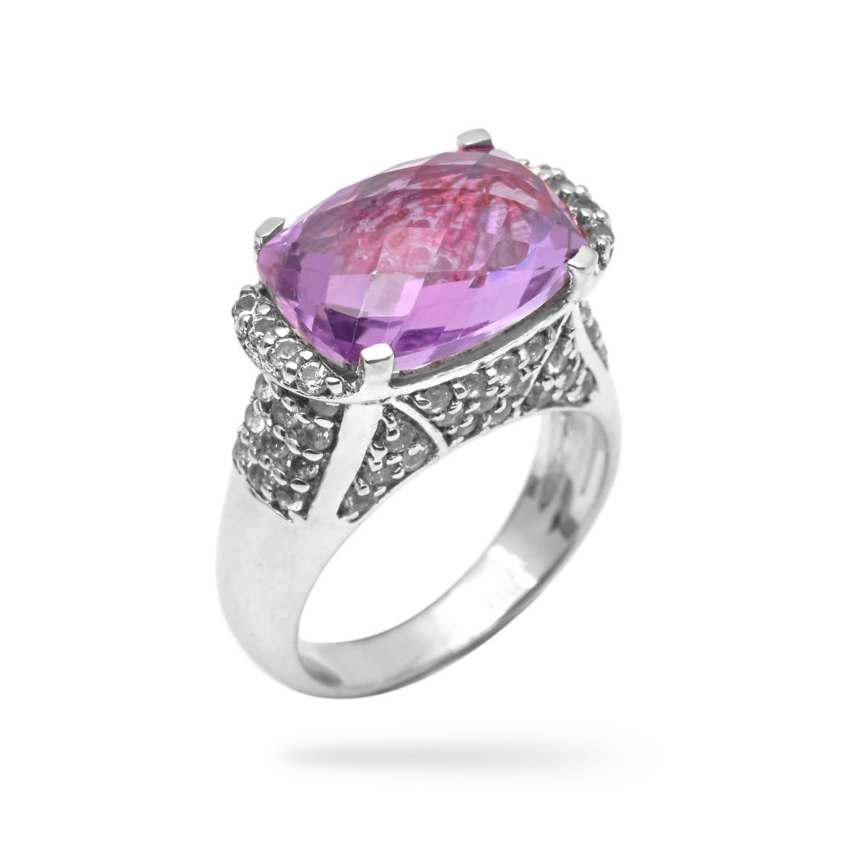 Bague amethyste argent Tiphaine